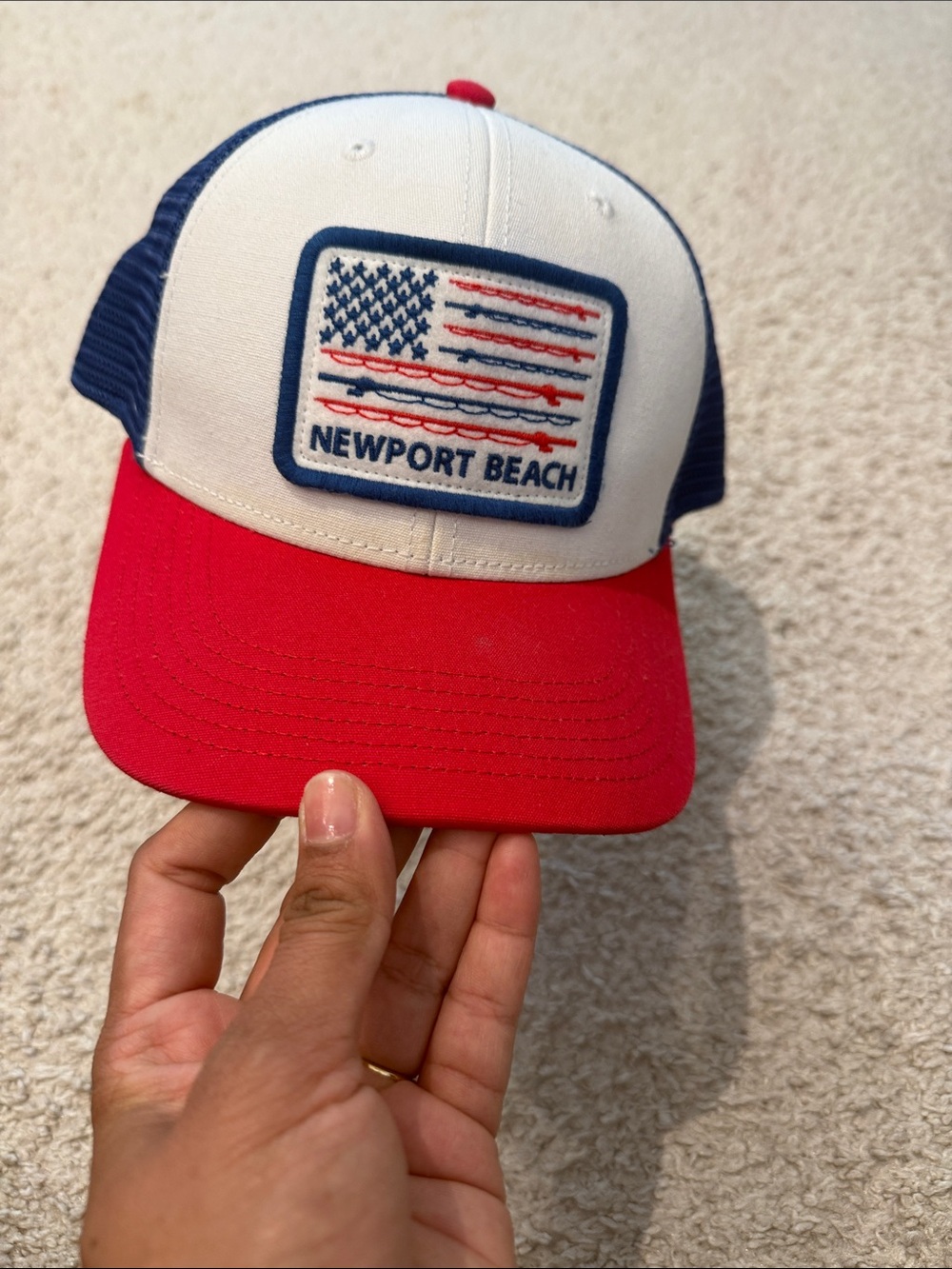 Legacy Newport Beach Trucker Hat - Red, White & Blue